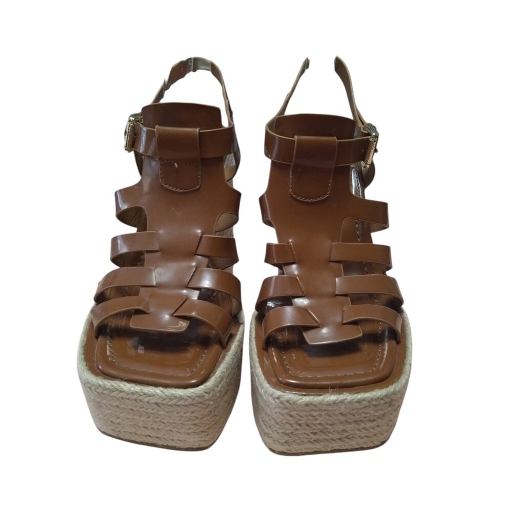 Steve Madden Women's Size 9 Ryland Platform Wedge Strappy Espadrilles  Brown